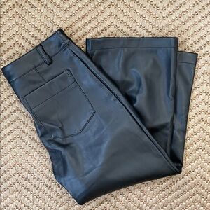 sanctuary - NWT Faux Leather Straight Legged Ankle Pants - Black - 27